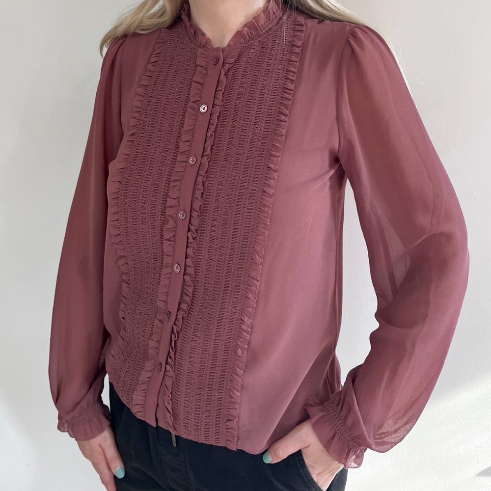Wilfred Aritzia - Dusty Rose Blouse - Size S - BN
